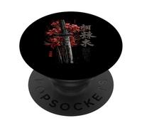 Red Spider Lily Flower Katana Sword Japanese Anime Otaku PopSockets Adhesive PopGrip