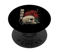 Red Spider Lily Flower Skull Skeleton Japanese Anime Otaku PopSockets Adhesive PopGrip