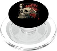 Red Spider Lily Flower Skull Skeleton Japanese Anime Otaku PopSockets PopGrip for MagSafe