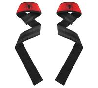 Red Spiders Web Black Neoprene Padded Wrist Support Straps, 26.9" Length, 1.5" Width, Gym Straps for Women