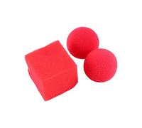 Red Sponge Magic Tricks Props Funny Gadgets, Close Up Performance Sponges Magic Tricks Sponge Balls