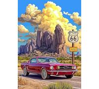 Red Sports Car 1000 Pieces Puzzle for Adults, Educational Intellectual Jigsaw Puzzle, Car Fantasy Puzzles for Adults Fun Game 20x28in