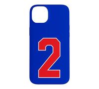 Red Sports Team Number #2 Fan Case for iPhone 14 Plus