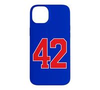 Red Sports Team Number #42 Fan Case for iPhone 14 Plus