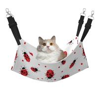 Red-Spotted Ladybug Printed Pet Hammock - Sleeping Hammock For Cats, Rabbits, Ferrets, Puppies, Small Animals