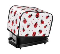 Red-Spotted Ladybug Toaster Cover 2 Slice Kitchen Small Appliance Covers With Pockets Dust And Fingerprint Protectio
