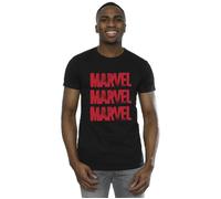 Red Spray Logos T-Shirt Marvel Black XXL