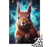 Red Squirrel 1000 Piece Jigsaw Puzzle Paper for Adults Starry Sky Puzzle Game for Family Relaxation Focus Home Decor Gift 52x38cm/1000pcs
