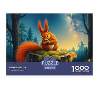 Red Squirrel 1000 Puzzles Adults Puzzle Adults Puzzle Gifts Birthday Animal Difficult Impossible Challenging & Brainteasing 70x50cm/1000pcs