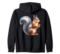 Red Squirrel Acorn Zip Hoodie