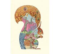 Red Squirrel Card Daniel Mackie Designs 7 x 5 inches black in cello with envelope
