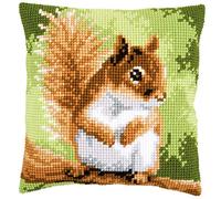 Red Squirrel Cross Stitch Cushion Front Kit