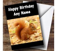 Red Squirrel Customised Birthday Greetings Card- Birthday Cards/Animals, Wildlife & Pets Cards | Birthday Card | Animals, Wildlife & Pets Card