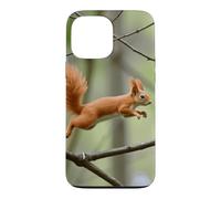Red Squirrel Forest Leap Woodland Wildlife Design Case for iPhone 13 Pro Max