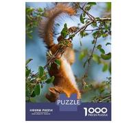 Red Squirrel Jigsaw Puzzle for Adults 1000 Piece Jigsaw Puzzle Tree Branch Relaxing Paper Game Family Decoration Gift 70x50cm/1000pcs
