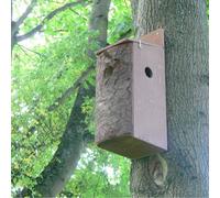 Red Squirrel Nest Box - Plywood - L20 x W15 x H50 cm Buttercup Farm Brown One Size