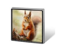 Red Squirrel Painting Funny Lapel Tie Pin Buttons Brooch Badge Pin Clothes Hat Accessories for Men Women