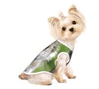 Red Squirrel print Dog Shirts for Small Dogs Stretchy T-Shirts Lightweight Tank Top Sleeveless Striped Vest