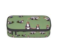 Red Squirrel Print Pencil Case,Large Capacity Pencil Case,Multi-Purpose Makeup Pouch with Zipper
