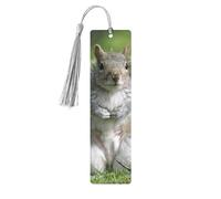 Red Squirrel Print Reading Page Markers Bookmarks, 5pcs Wood Bookmarks with Tassels, Gifts for Book Lovers
