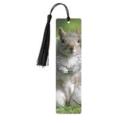Red Squirrel Print Reading Page Markers Bookmarks, 5pcs Wood Bookmarks with Tassels, Gifts for Book Lovers