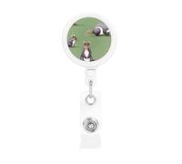 Red Squirrel Print Retractable Badge Holder, Cute Nursing Badge Reel, Badge Clip Id Card Holders