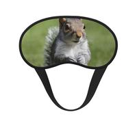 Red Squirrel Print Sleep Eye Mask Light Blocking Soft and Comfortable Night Eye Blinder for Women Men for Sleeping Travel Night Shift