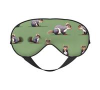 Red Squirrel Print Soft Eye Mask/Sleep Eye Mask/Blackout Eye Mask, Suitable for Travel/Office/Yoga/Nap