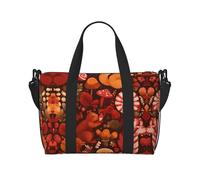 Red Squirrel Printed Travel Bag Large Gym Tote, Weekend & Business Trip Crossbody Shoulder Bag, Lightweight