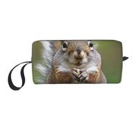 Red Squirrel Printed Travel Makeup Bag Portable Cosmetic Bag Makeup Case Toiletry Handbag Organiser for Women