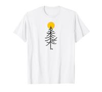 Red Squirrel, Tree and Sunrise, Outdoor Silhouette T-Shirt