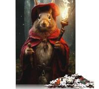 Red Squirrel Wizard Jigsaw Puzzles Puzzle for Adults Kids. 1000 Pieces Great Gifts Challenge Toy Educational Game Home Decoration for Educational Games Gifts 1000pcs (75x50cm)
