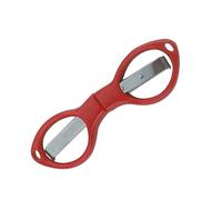 Red Stainless Steel Folding Scissor in Figure 8 Shape Multifunctional Glasses-Shaped Fishing Shear for Home and Travel