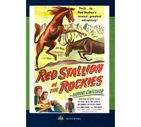 RED STALLION IN THE ROCKIES