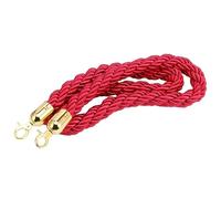 Red Stanchion Rope For Queuing, Twisted Post Ropes With Hooks, 80 100 150 200 CM Barrier Rope For Posts Stands Queue Divider Crowd Control Of Hotel(1 PC,L 300cm)
