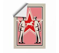 Red Star Authority Retro Unframed Wall Art Print A1 (84.1×59.4cm), Wall Decor for Living Room, Bedroom, Office & Home, Art Gift