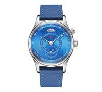 RED Star Automatic Watches for Men 40mm Seagull ST1716 Movement 5ATM Mechanical Watch Push-Button Calendar Sapphire Crystal Vintage Mens Watch , BLUE