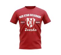 Red Star Belgrade Junior Established Football T-Shirt in Red | Size: 9-11 Years Red Star Belgrade Red 9-11 Years
