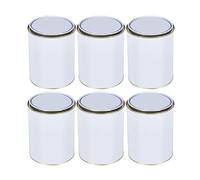 RED STAR Empty Tin Cans Metal Paint Cans Mixing White With Metal Lever Lid 250ml 500ml 1L (6, 250ml)