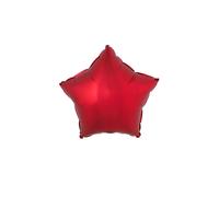 Red star foil balloon 53 x 46 cm