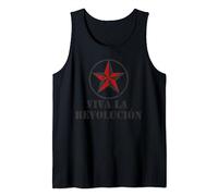 Red star motif retro print Viva Revolucion Tank Top