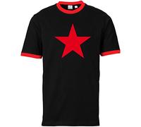 Red Star Ringer T-Shirt Black/Red, black/red, M