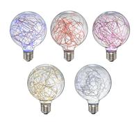 (Red) Star Starry Sky 50LED Firework Filament Retro Xmas Decor Light 5Color Light Bulb AC85-265