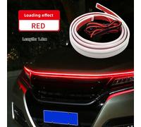 (Red, Start Scanning 1.8m) Dynamics Scan Start Up Hoodbeam Kit Flexible Soft Led Strip Light Car Hood Led Daytime Running Light Strip For Suvs Trucks