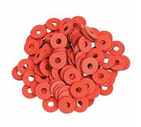 Red Steel Paper Insulating Washers - 20/50/100 Pcs M2 M2.5 M3 M4 M5 M6 M8 M10 M12 M16 Flat Gasket Rings(100pcs M5x10x1mm)