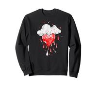 Red Storms Can't Dim My Shine Red Graphic Sweatshirt