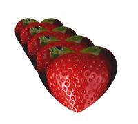 Red Strawberry Car Air Fresheners Cards 4 Pcs Hanging Fragrance Scented Cards Long-Lasting Car Aromatherapy Tablets for Wardrobe Bathroom Car Interior Mirror Pendant Gifts
