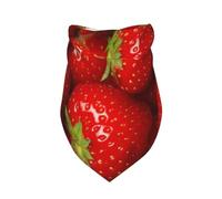 Red Strawberry Fruit,Bib Scarf Triangle Hood Adjustable Pet Scarf Washable Hood Suitable for Small, Medium and Large Dogs and Cats