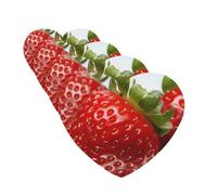 Red Strawberry Fruit Car Air Freshener Cards for Women Men 4 Pack Cute Car Accessories Long Lasting Scent Car Diffuser Hanging Auto Aromatherapy Tablets Car Fresheners Gifts