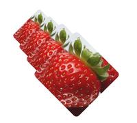 Red Strawberry Fruit Car Air Freshener Cards for Women Men 4 Pack Cute Car Accessories Long Lasting Scent Car Diffuser Hanging Auto Aromatherapy Tablets Car Fresheners Gifts